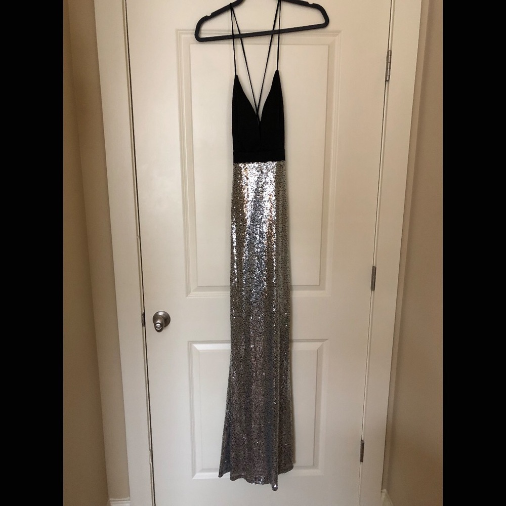 Prom girl dress and faux fur shawl